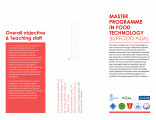 CALL FOR APPLICATION MASTER PROGRAM IN FOOD TECHNOLOGY IN 2025